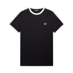 T-shirt à bordures contrastantes avec bande Fred Perry