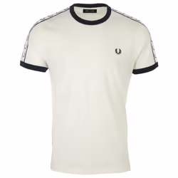 T-shirt à bordures contrastantes avec bande Fred Perry