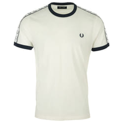 T-shirt à bordures contrastantes avec bande Fred Perry