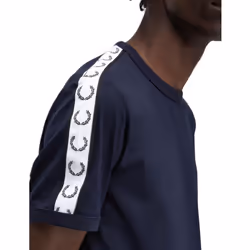 T-shirt à bordures contrastantes avec bande Fred Perry