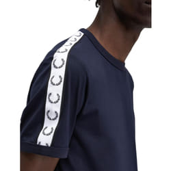 T-shirt à bordures contrastantes avec bande Fred Perry