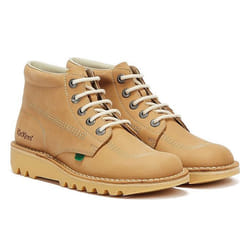 Bottes - KICKERS - Homme - Jaune - Cuir - Talon Plat - Lacets