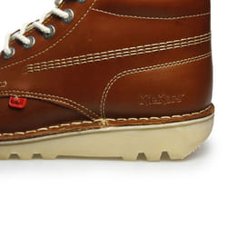 Bottes en cuir - KICKERS - Kick Hi Core - Dark Tan Marron - Lacets - Haute tige