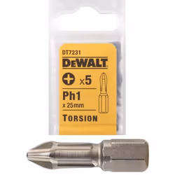 Peu de tournevis DeWalt DT7231; PH1; 5 unités
