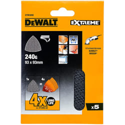 Papier de verre pour ponceuse delta DeWalt DTM3095-QZ; 93x93 mm; P240; 5 unités