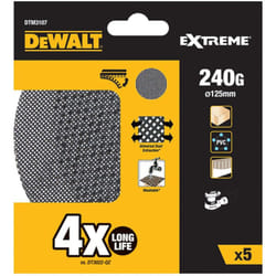 S.of. pack 5 grilles a poncer ø125mm grain : 240 pour ponceuses rotoorbitales dtm3107-qz Dewalt