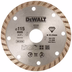 Disque à tronçonner diamanté DeWalt DT3702-QZ; 115 mm