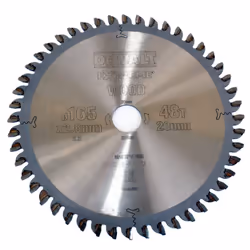 Lame de scie DeWalt; 165x2,6x20,0 mm; Z48; -5°