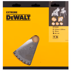 Lame de scie DeWalt; 216x2,6x30,0 mm; Z48; -5°