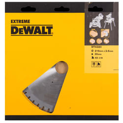 Lame de scie DeWalt; 216x2,6x30,0 mm; Z48; -5°