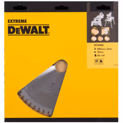 Lame de scie DeWalt; 250x3x30,0 mm; Z60; -5°