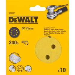 Papier de sable DeWalt DT3107-QZ; K240; 125 mm; 10 unités