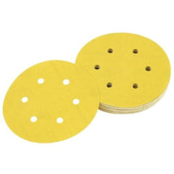 Disque abrasif velcro pour ponceuses excentriques grain 180 - 6 perforations ø 150 mm - Dewalt