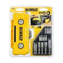 Coffret d'embouts de vissage DEWALT Magbox - 15 pièces - DT7918