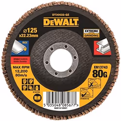 Meule-éventail DeWalt DT30622-QZ; 125 mm; P80