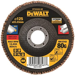 Meule-éventail DeWalt DT30622-QZ; 125 mm; P80