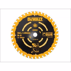 Lame de scie DeWalt; 184x1,65x16,0 mm; Z40; 20°