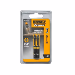 Buse à impact DeWalt Extreme DT70531T-QZ; PZ2; 2 unités
