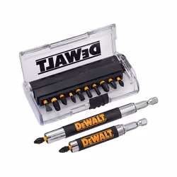 DeWALT DT70512T-QZ, 12 pièce(s), Phillips, Cruciforme, Fente, Torx, PH 1, PH 2, PH 3, PZ 1, PZ 2, PZ 3, T20, T25, T30, Hexago ...