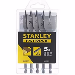 Flatbit ensemble pour le bois Stanley FatMax; 16-32 mm; 5 unités