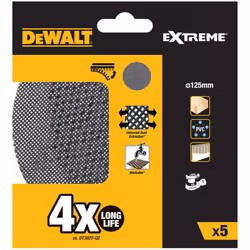 Pack 5 grilles a poncer ø125mm grain : 60 pour ponceuses rotoorbitales dtm8560-qz dewalt. Les feuilles de ponçage en maille o ...