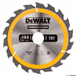 Lame de scie DeWalt DT1941-QZ; 184x30 mm; 18T