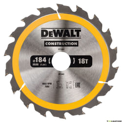 Lame de scie DeWalt DT1941-QZ; 184x30 mm; 18T