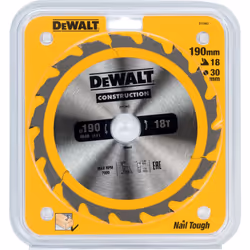 Lame de scie DeWalt Construction; 190x30 mm; Z18