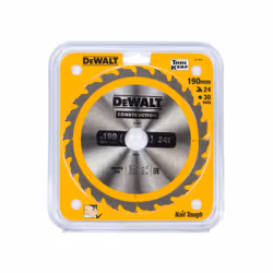 Lame de scie DeWalt Construction; 190x30 mm; Z24