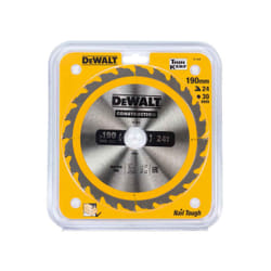 Lame de scie DeWalt Construction; 190x30 mm; Z24