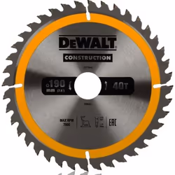 Lame de scie DeWalt Construction; 190x30 mm; Z40