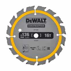 Scie circulaire DeWalt DT1946-QZ; 136x10 mm; Z16
