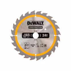 Lame de scie DeWalt; 165x1,86x20,0 mm; Z24; 20°