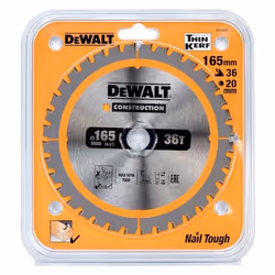 Scie circulaire DeWalt DT1950-QZ; 165x20 mm; Z36