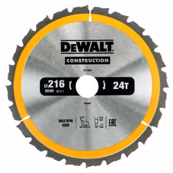 Lame de scie DeWalt DT1952; 216x30 mm; 24T