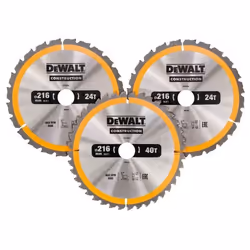 Lame de scie DeWalt DT1963; 250 mm; 2x24T; 1x48T; 3 unités