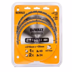 Lame de scie DeWalt DT1963; 250 mm; 2x24T; 1x48T; 3 unités