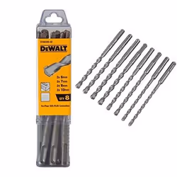 Jeu de forets à béton DeWalt DT60300-QZ; 6-8/ 10 mm; 8 unités