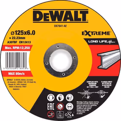 DEWALT DX7941-AE - Disco de desbaste concavo para metal 125 x 6 x 22.23mm The brand in which professionals trust