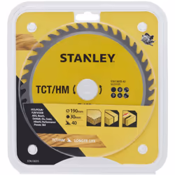 Feuille TCT. ø 190x30 mm. 40 dents positives ATB Description Feuille TCT. ø 190x30 mm. 40 dents ATB positives. Coupe fine et  ...