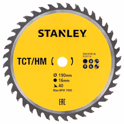 Scie circulaire Stanley STA13145-XJ; 190x16 mm; Z40
