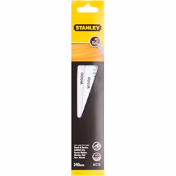 Stanley STA21182-XJ, Lames de scie sabre, Branche, Acier fin au carbone, Noir, Gris, 24 cm, 2 pièce(s)