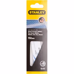 Stanley STA22132-XJ, Lames de scie sabre, Aluminium, Métal, Métal non Ferreux, Acier rapide, Noir, Gris, 15,2 cm, 2 pièce(s)