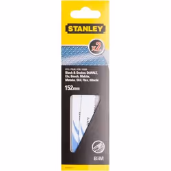 Stanley STA22172-XJ, Lames de scie sabre, Aluminium, Métal, Métal non Ferreux, Acier rapide, Noir, Gris, 15,2 cm, 2 pièce(s)