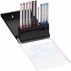 Stanley Coffret de 10 lames de scie sauteuse : 7 lames bois HCS et 3 lames métal HSS. Attache en U STA29230-XJ