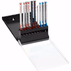 Stanley Coffret de 10 lames de scie sauteuse : 7 lames bois HCS et 3 lames métal HSS. Attache en T STA29240-XJ