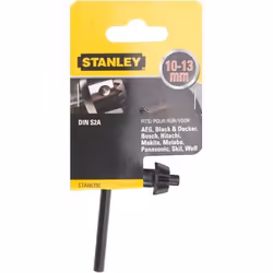 Stanley STA66350-QZ, Clé pour mandrin, 10 - 13 mm, Noir, 1 pièce(s)