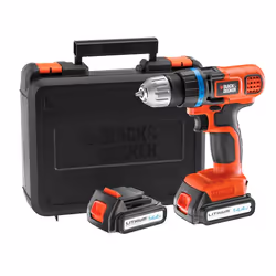 Black &amp; Decker EGBL14KB, Perceuse à poignée pistolet, 1 cm, 2,5 cm, 1 cm, 650 tr/min, 12 N·m