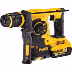 DeWALT DCH254M2-QW, Noir, Jaune, 2,4 cm, 1200 tr/min, 2,1 J, 1,3 cm, 2,6 cm