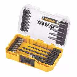 Description générale Le coffret TOUGHCASE de Dewalt est un ensemble pratique et polyvalent comprenant 25 pièces essentielles ...